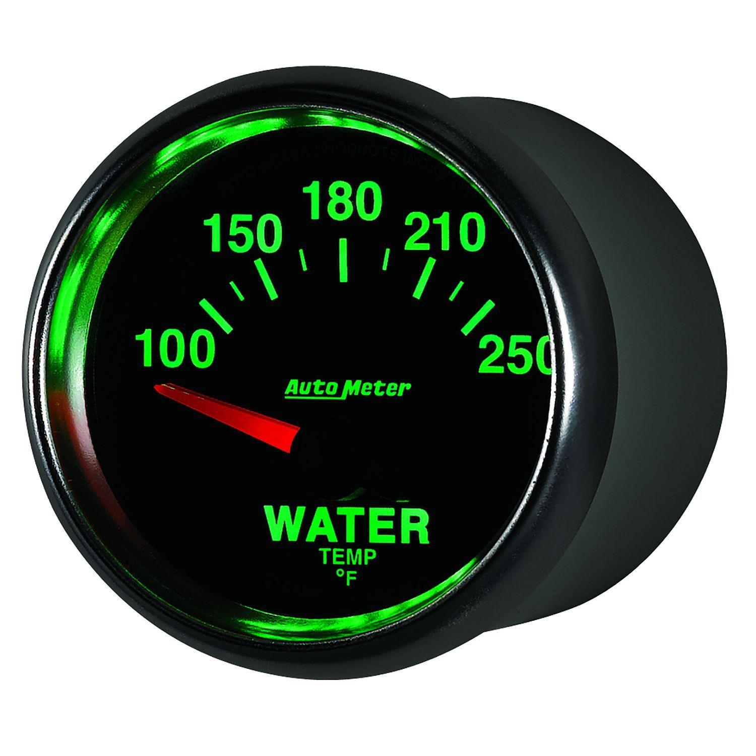 Auto Meter 2-1/16", In-Dash, Short Sweep Electric, 100-250°F Auto Meter GS Series Water Temperature Gauge AU3837 SR