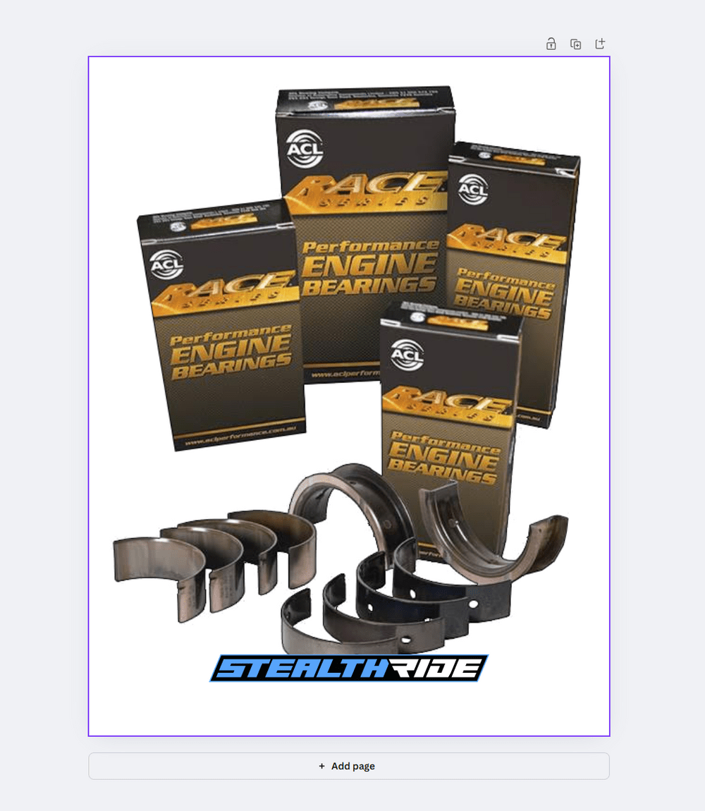 ACL Race Series Main Bearing Set - STD +.001" Extra Clearance ACL Race Series Main Bearing Set - STD +.001" Extra Clearance ACL5M2357HX STD SR