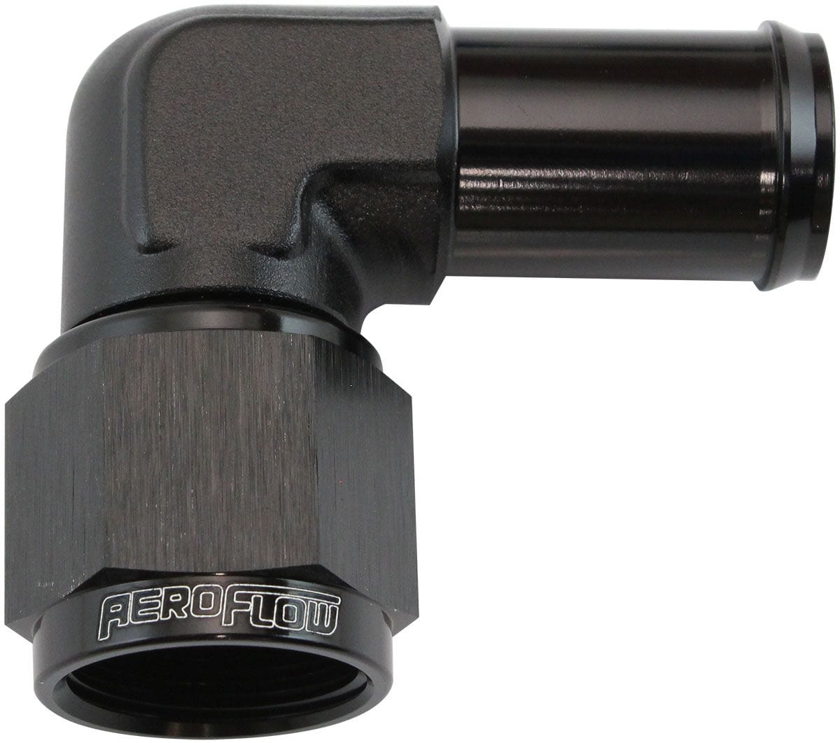 Aeroflow FEMALE -8AN 90DEG TO 5/8" BARB AF413-08-10BLK SR