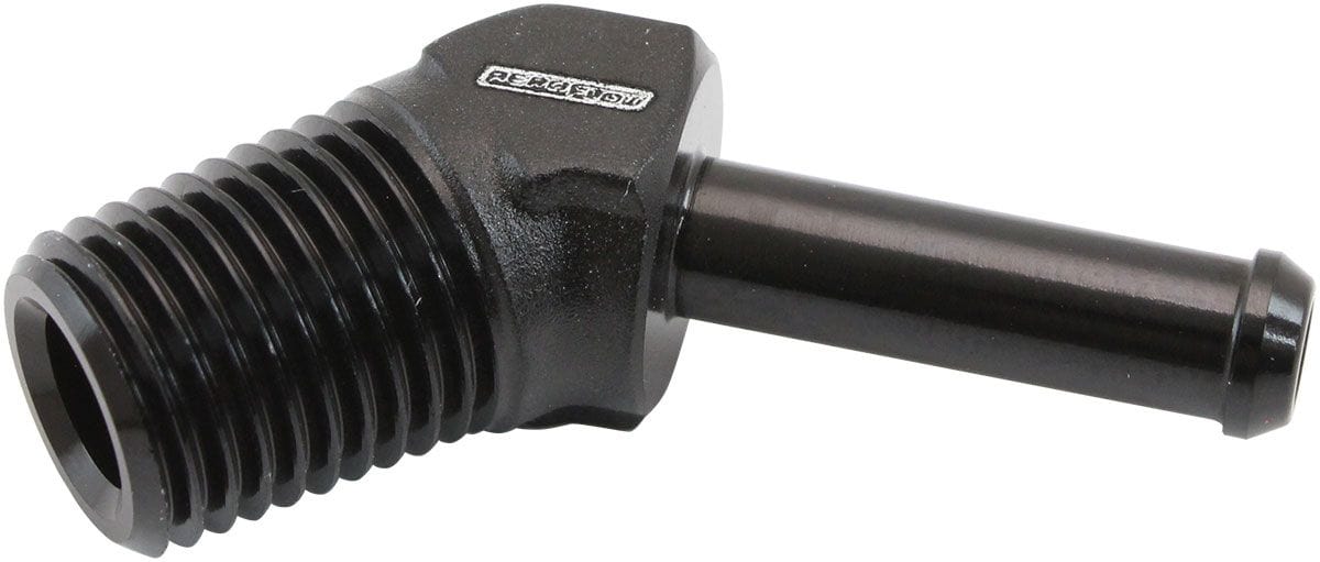 Aeroflow MALE 1/4" NPT TO 1/4" BARB AF845-04-04BLK SR