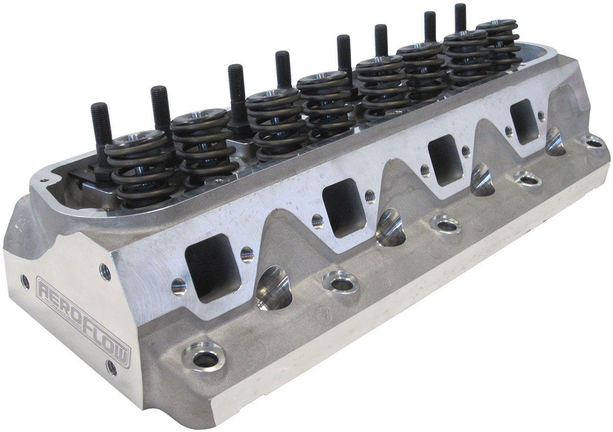 Aeroflow Performance 2.00" x 1.18" Intake Port, 1.32" x 1.27" Exhaust Port Aeroflow Complete Small Block Ford Windsor 289-351 175cc Aluminium Cylinder Heads with 61 SR
