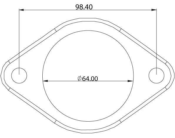 Aeroflow Performance 2-1/2" (63.5mm) I.D x 3/8" (9.52mm) Thick, Sold as a Pair Aeroflow 2-Bolt Stainless Steel Flanges AF9551-0009 SR