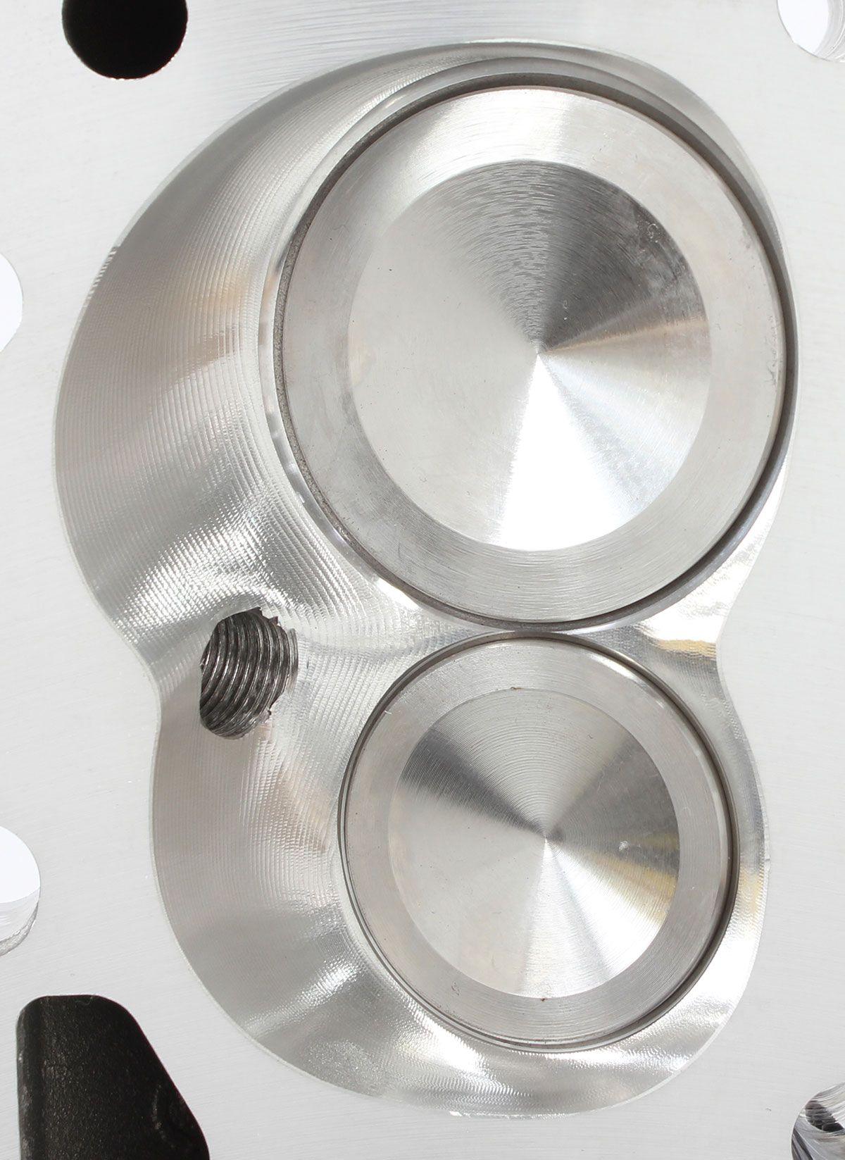 Aeroflow Performance 2.15" x 1.30" Intake Port, 1.45" x 1.50" Exhaust Port Aeroflow Complete Small Block Chev 327-350-400 213cc CNC Ported Aluminium Cylinder Heads SR