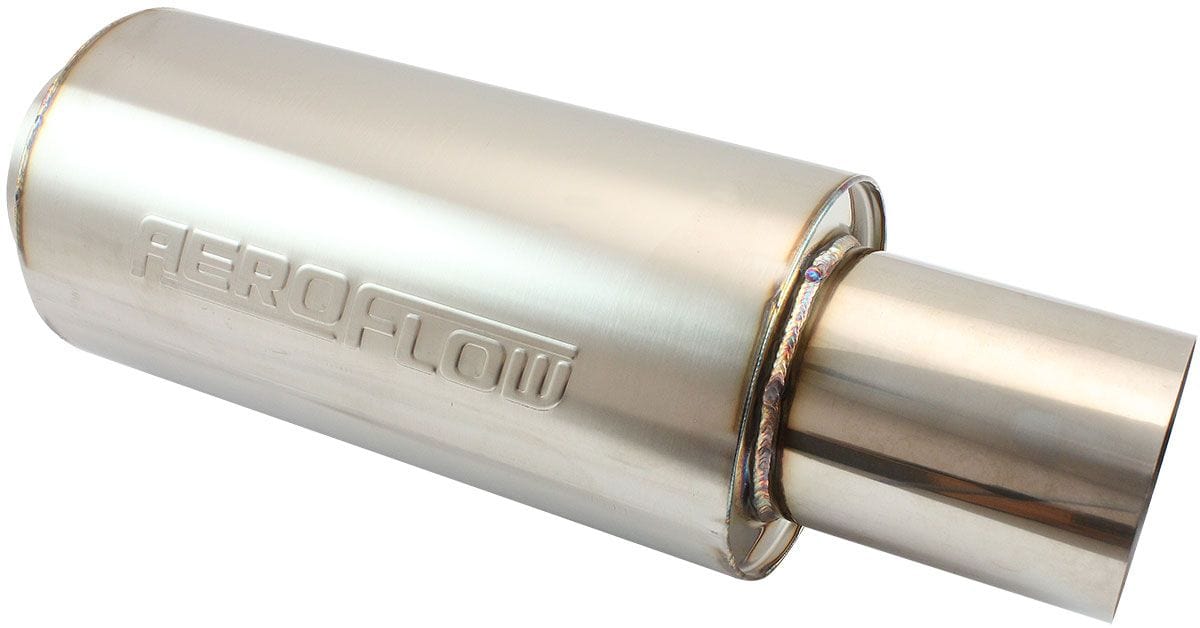Aeroflow Performance 3.5" ROUND MUFFLER CENTRE SR