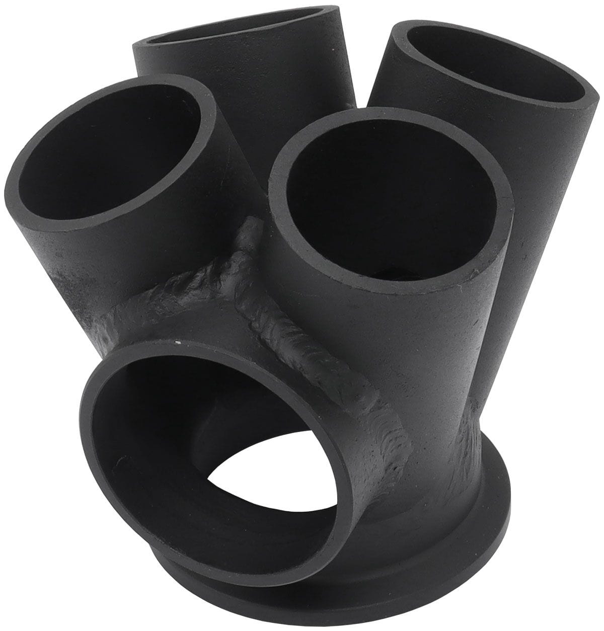 Aeroflow Performance 4 into 1 Round Turbo Merge Collector with 1-1/4" Tube Size, V-Band Flange CLEARANCE 4 into 1 Round Turbo Merge Collector with 1-1/4" Tube Size, V-Band Fla SR