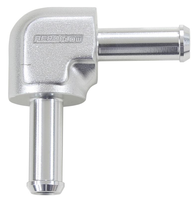 Aeroflow Performance 90° Barb To Barb Hose Joiner - Silver Aeroflow 90° Barb To Barb Hose Joiner - Silver AF843-08S SR