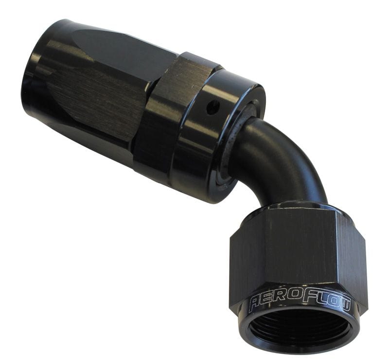 Aeroflow Performance Aeroflow 4 / Black 100 Series Taper 60° Swivel Hose End. Suit 100 & 450 Series Hose SR