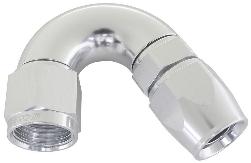 Aeroflow Performance Aeroflow 6 / Silver 570 Series PTFE 150° Hose End AF575. Suits 200 & 250 Series Hose SR
