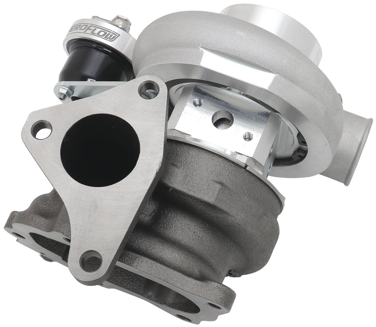 Aeroflow Performance Aeroflow Aeroflow BOOSTED 5856 Subaru WRX 2002-2007 & STI 2004-2021 Bolt On Internal Wastegate Turbocharger 550HP, Natural Cast Finish (AF8005-3800) SR