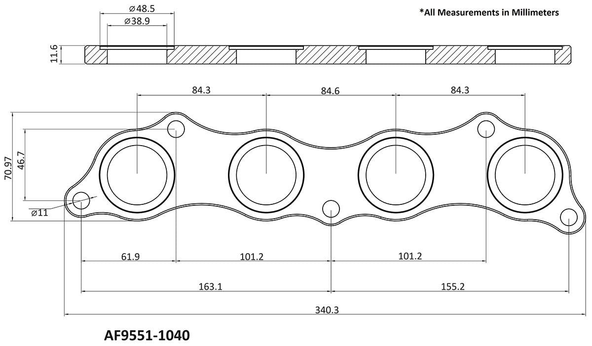 Aeroflow Performance Aeroflow Aeroflow Honda K Series Stainless Steel Header Flange (AF9551-1040SS) SR