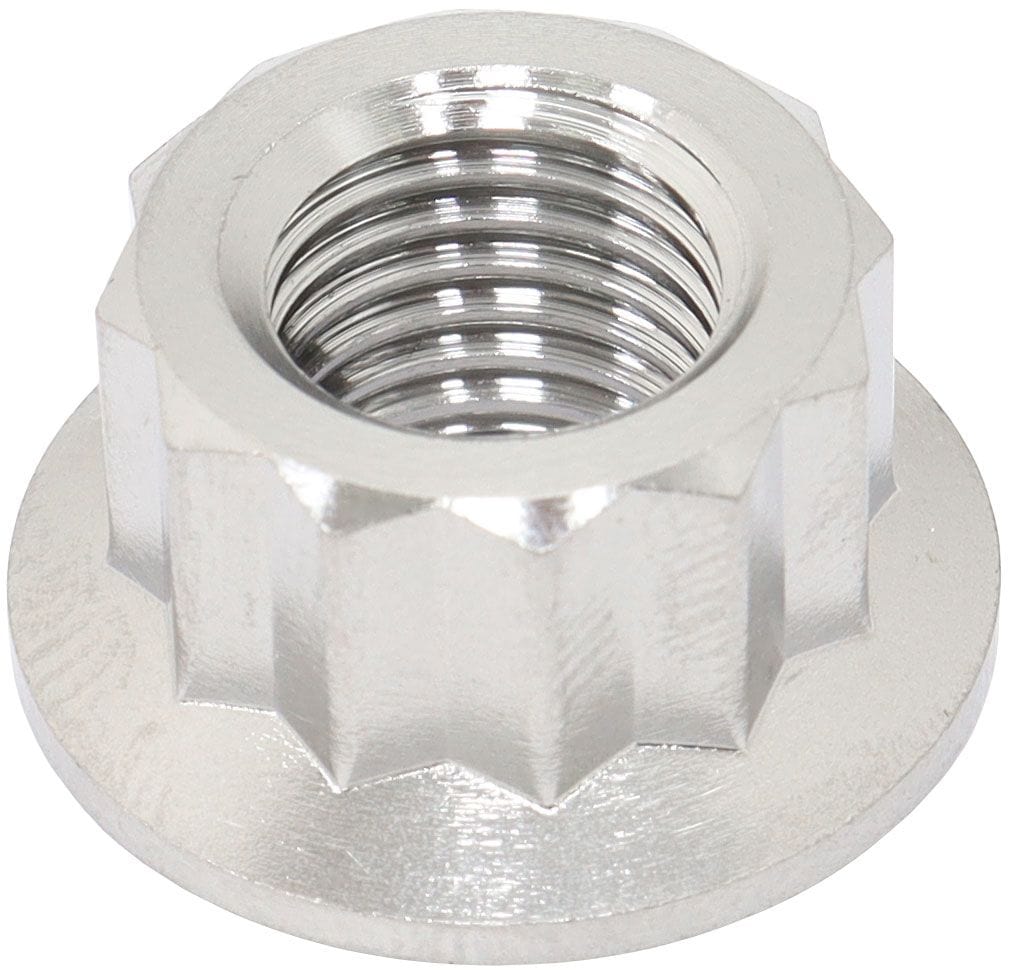 Aeroflow Performance Aeroflow Aeroflow M10 x 1.25mm Titanium 12 Point Nut (AF3503-0010) SR