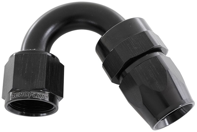 Aeroflow Performance Aeroflow Fittings 10 / Black 200 Series PTFE 150° Hose End AF205 SR