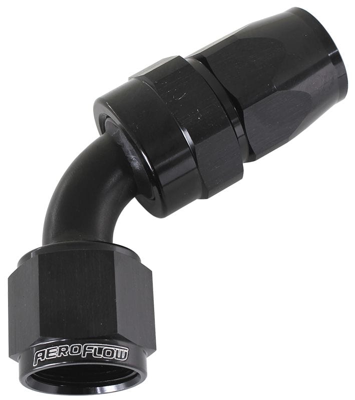 Aeroflow Performance Aeroflow Fittings 10 / Black 200 Series PTFE 60° Hose End AF208 SR