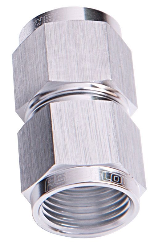 Aeroflow Performance Aeroflow Fittings 10AN / Silver Straight Female Swivel Coupler AF131 SR