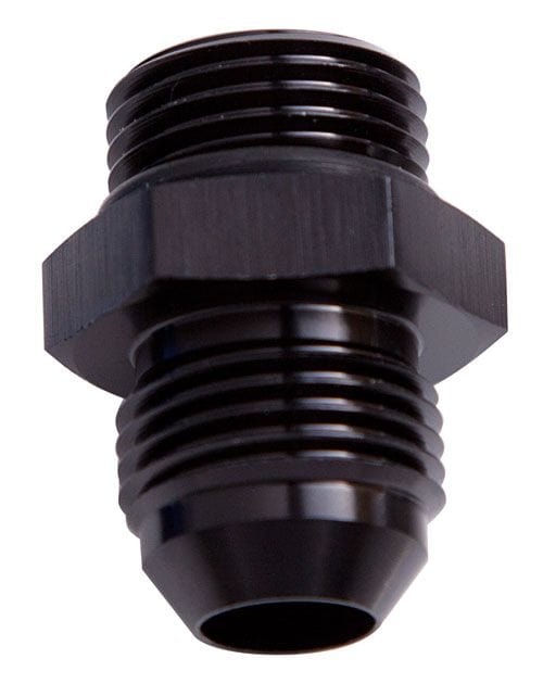 Aeroflow Performance Aeroflow Fittings 12 / 6AN / Black ORB to AN Straight Male Flare Adapter UPTO -12AN ONLY AF920 SR