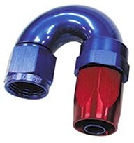Aeroflow Performance Aeroflow Fittings 12 / Red/Blue 150 Series Taper One-Piece Full Flow Swivel 180° Hose End AF159 SR