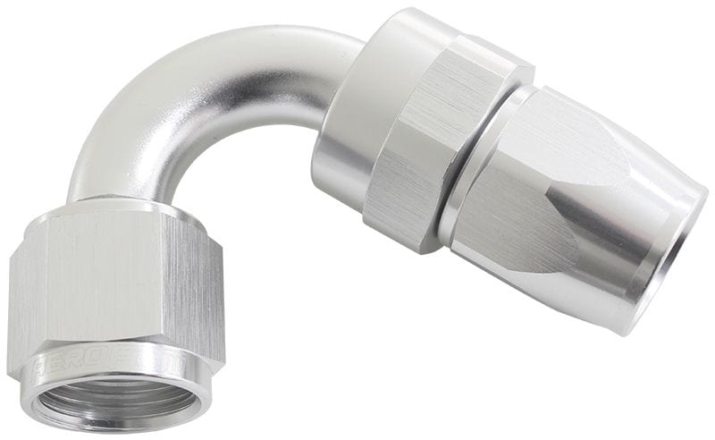 Aeroflow Performance Aeroflow Fittings 12 / Silver 200 Series PTFE 120° Hose End AF204 SR