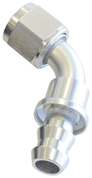 Aeroflow Performance Aeroflow Fittings 12 / Silver 400 Series Push Lock 60° Hose End AF418 SR