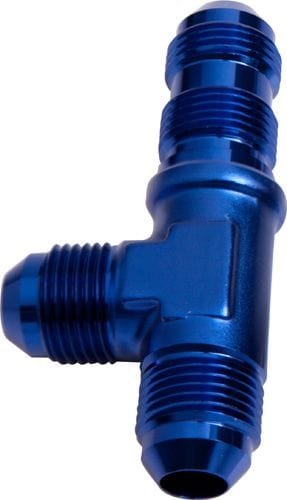 Aeroflow Performance Aeroflow Fittings 12AN / Blue Bulkhead AN Tee On The Run AF804 Bulkhead Nuts Sold Separately SR