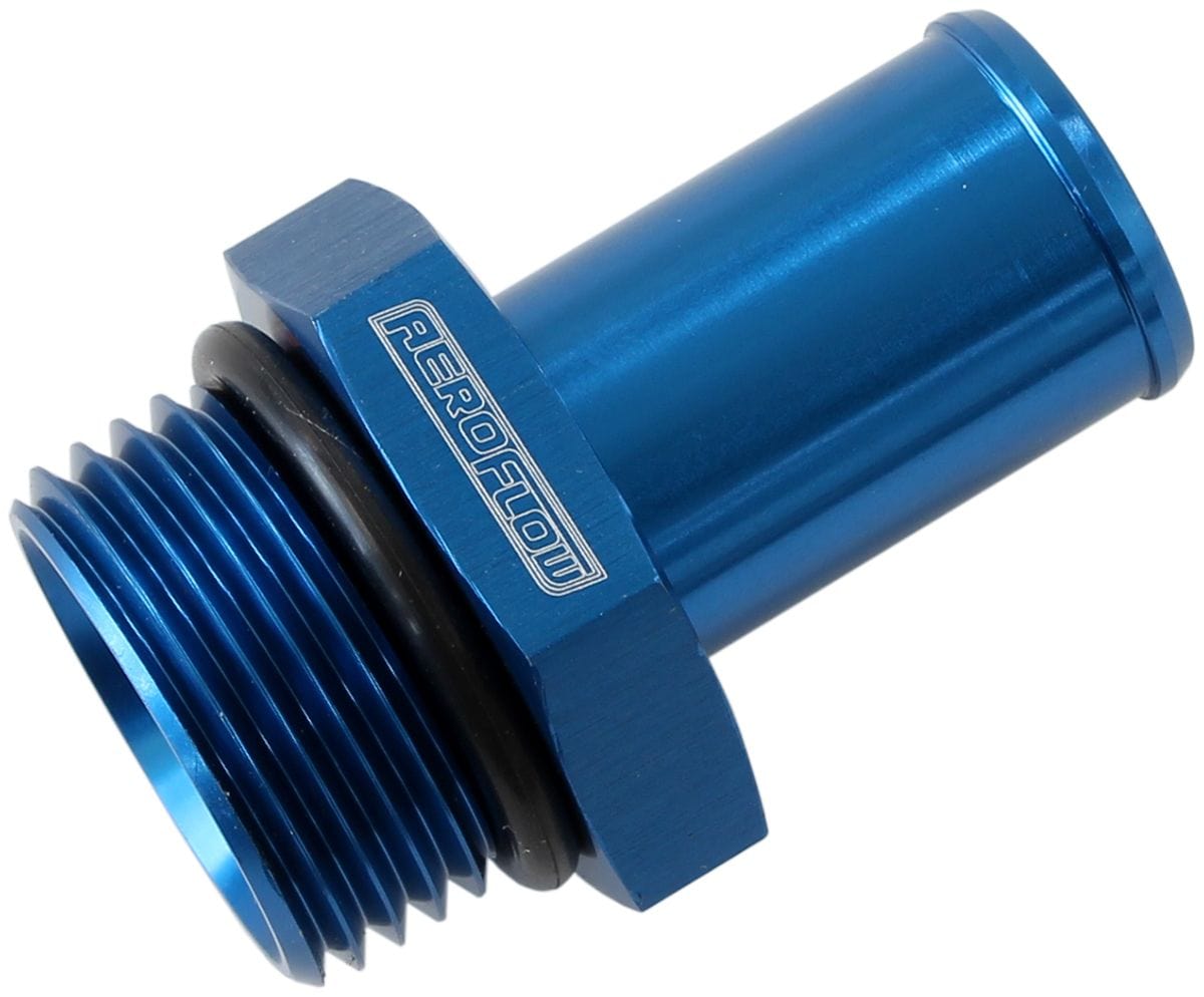 Aeroflow Performance Aeroflow Fittings 12AN to 5/8 BARB / Red/Blue Straight Hose Barb to ORB - Multiple sizes SR