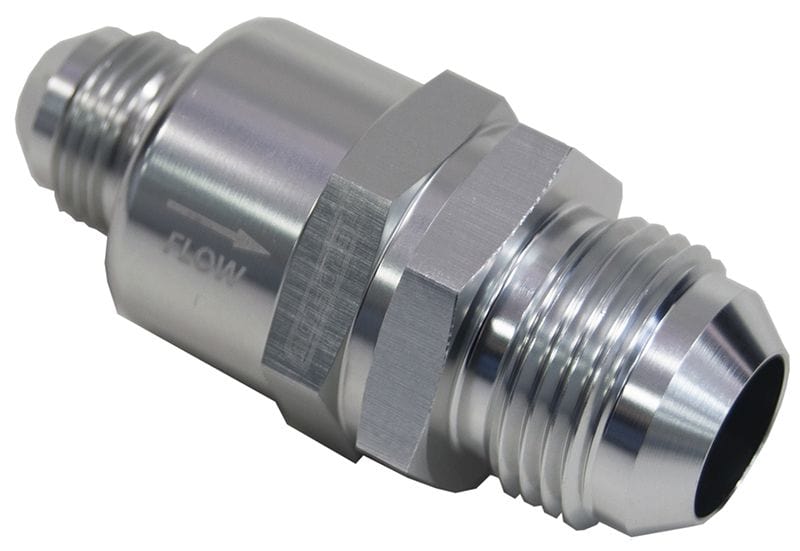 Aeroflow Performance Aeroflow Fittings 12AN to 8AN / Silver Inline Check Valve AF612 SR