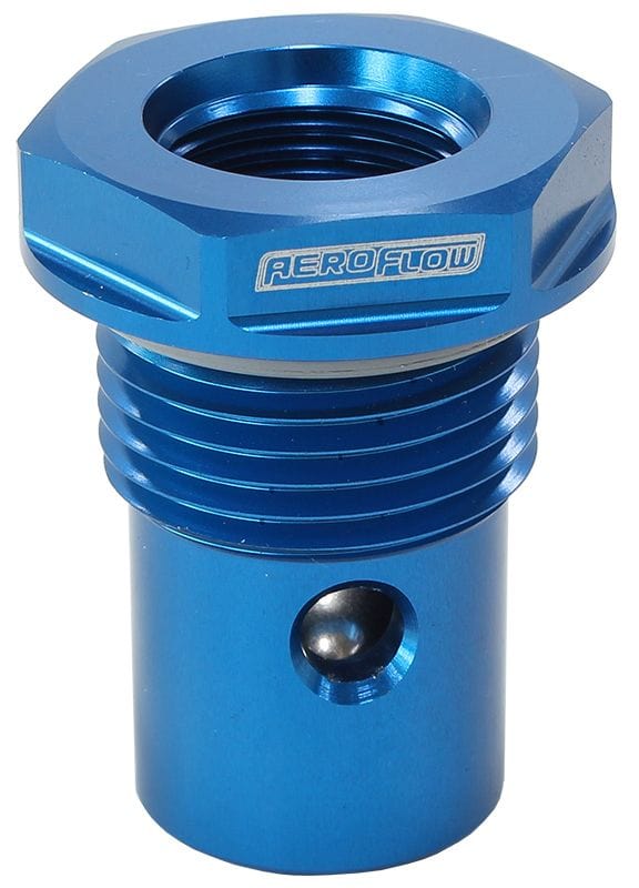 Aeroflow Performance Aeroflow Fittings 12ORB to 8Orb / Blue Roll Over Valve AF613-12 , Suit Aeroflow Fuel Cells, -12 Male ORB to -8 Female ORB SR