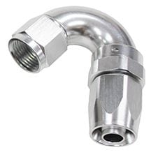Aeroflow Performance Aeroflow Fittings 16 / Silver 150 Series Taper One-Piece Full Flow Swivel 150° Hose End AF155 SR