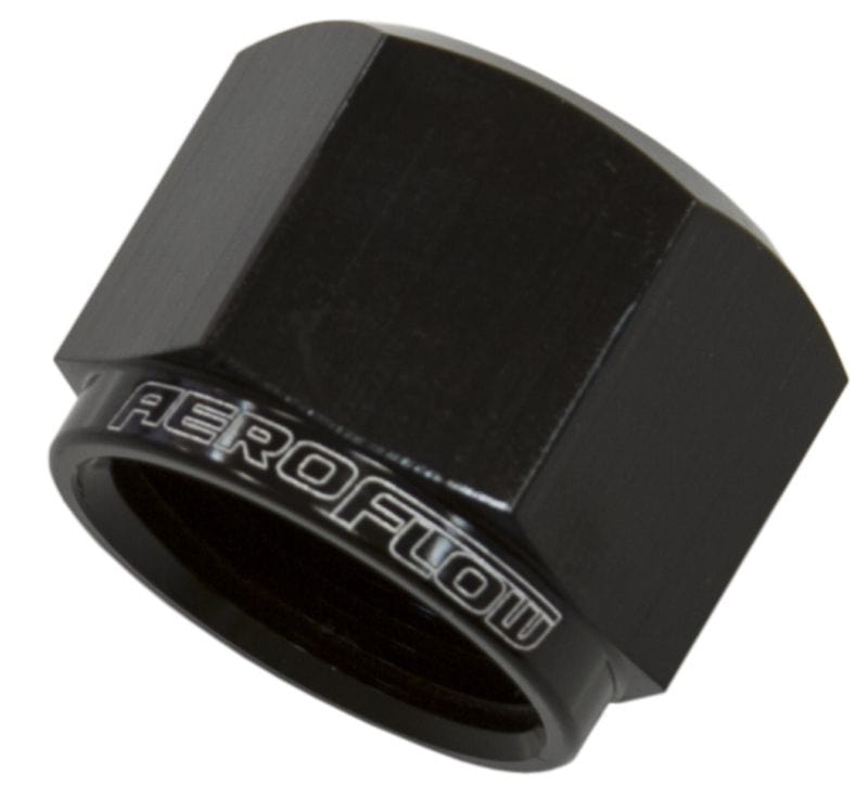 Aeroflow Performance Aeroflow Fittings 16AN / Black AN Flare Cap AF820 SR