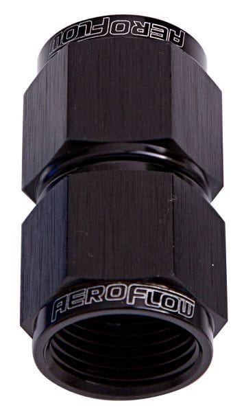 Aeroflow Performance Aeroflow Fittings 20AN / Black Straight Female Swivel Coupler AF131 SR
