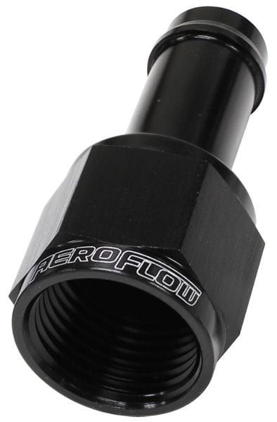 Aeroflow Performance Aeroflow Fittings 20AN to 1.5" BARB / Black Straight Hose Barb AF411 to - Female - Mulitple Sizes SR
