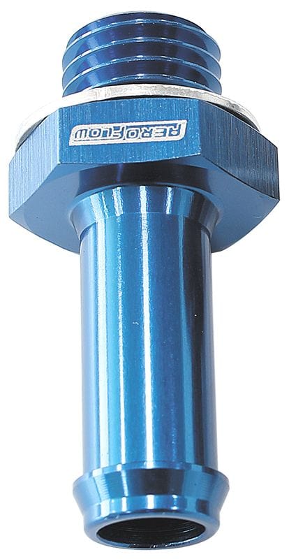 Aeroflow Performance Aeroflow Fittings 3/4 Barb / M18x1.5 / Blue Barb Adapter M18 x 1.5mm AF734 SR
