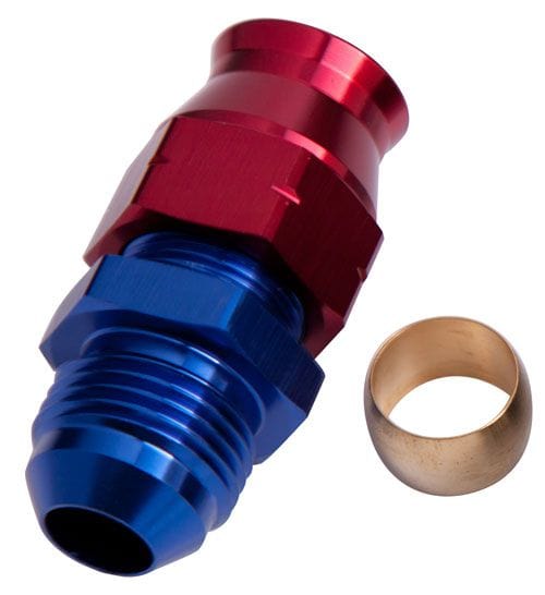 Aeroflow Performance Aeroflow Fittings 3/4 to -12AN / Red/Blue Tube to Male AN Adapter AF108 SR