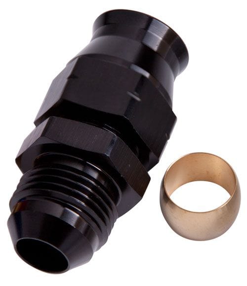Aeroflow Performance Aeroflow Fittings 3/8 to -6AN / Black Tube to Male AN Adapter AF108 SR