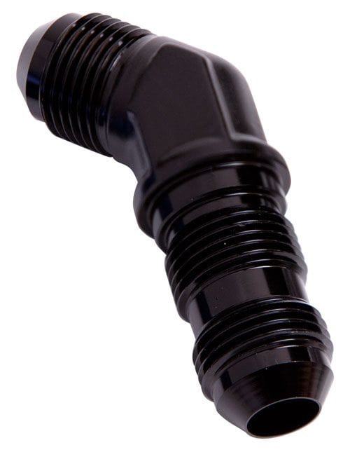 Aeroflow Performance Aeroflow Fittings 3AN / Black 45° AN Bulkhead AF837 SR