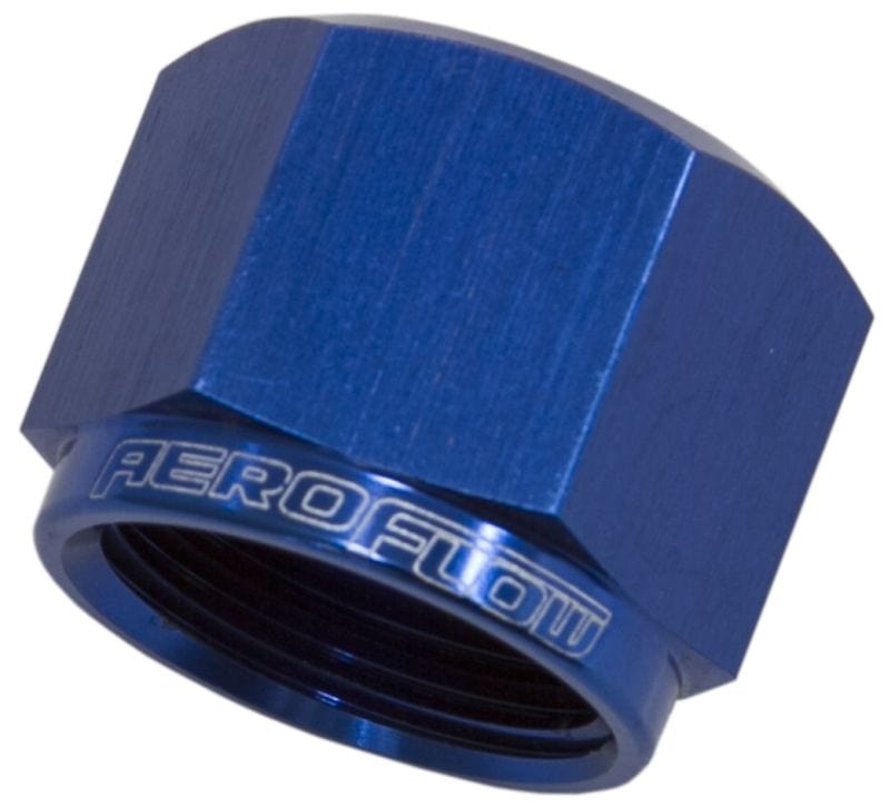 Aeroflow Performance Aeroflow Fittings 4AN / Blue AN Flare Cap AF820 SR