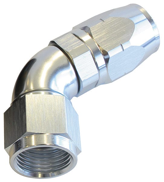Aeroflow Performance Aeroflow Fittings 4AN / Silver 550 Series Cutter One-Piece Full Flow Swivel 60° Hose End AF558 SR