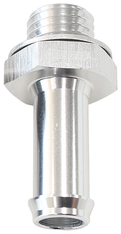 Aeroflow Performance Aeroflow Fittings 5/8 Barb / M18x1.5 / Silver Barb Adapter M18 x 1.5mm AF734 SR