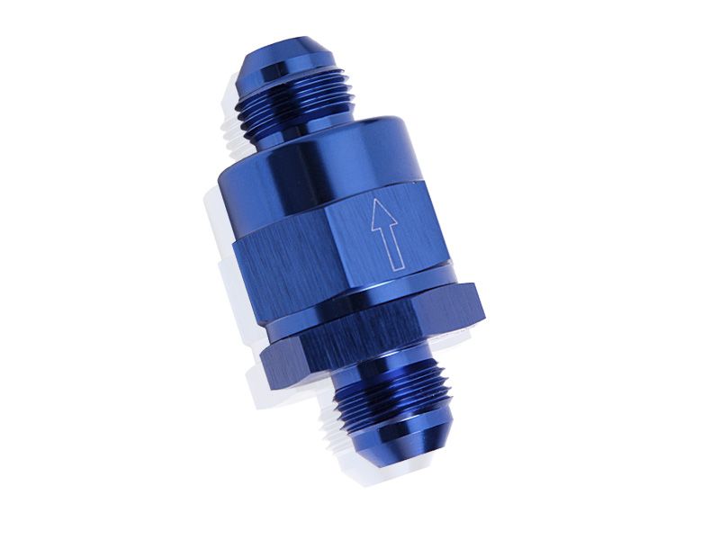 Aeroflow Performance Aeroflow Fittings 6AN / Blue Inline Check Valve AF612 SR