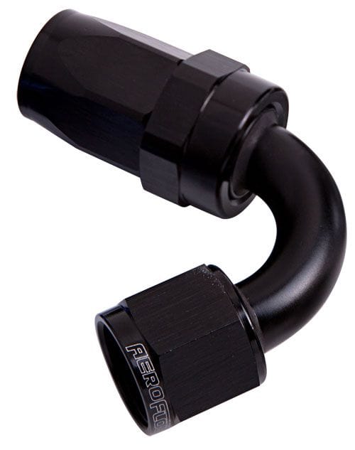 Aeroflow Performance Aeroflow Fittings 8 / Black 100 Series Taper 120° Swivel Hose End AF104 SR