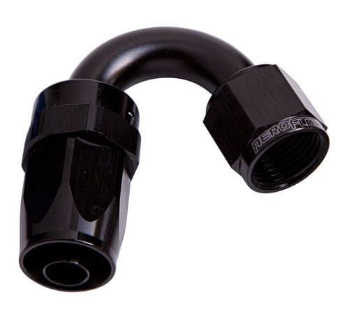Aeroflow Performance Aeroflow Fittings 8 / Black 100 Series Taper 150° Swivel Hose End AF105 SR