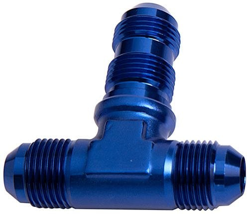 Aeroflow Performance Aeroflow Fittings 8AN / Blue Bulkhead AN Tee AF834 SR