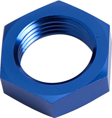 Aeroflow Performance Aeroflow Fittings 8AN / Blue Bulkhead Nut AF924 SR