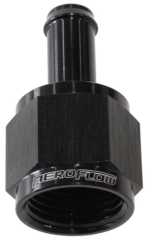 Aeroflow Performance Aeroflow Fittings 8AN to 3/8 BARB / Black Straight Hose Barb AF411 to - Female - Mulitple Sizes SR