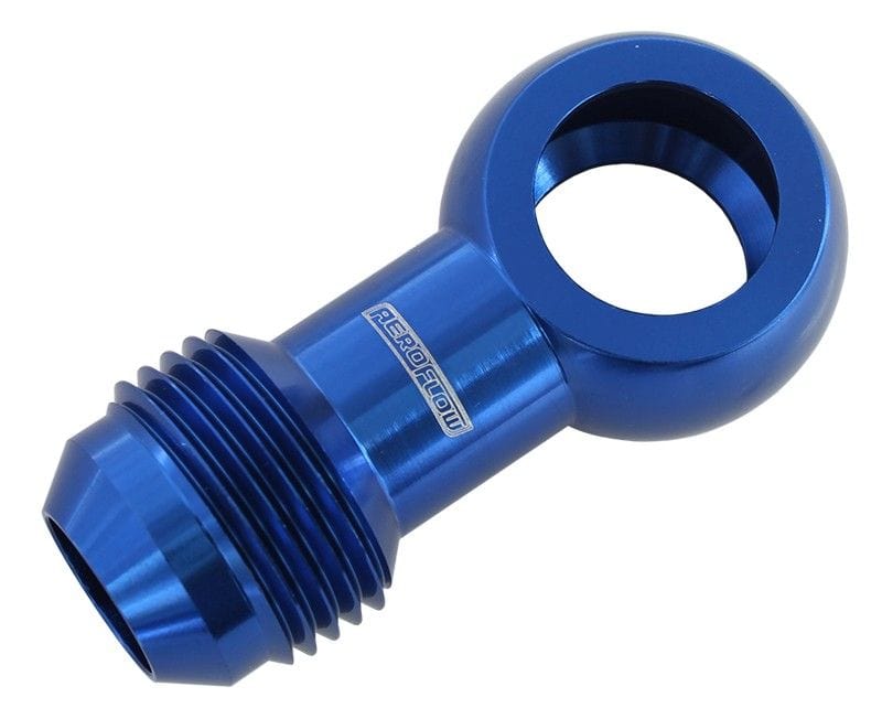 Aeroflow Performance Aeroflow Fittings M18 to 10AN / Blue Alloy AN Banjo Fitting 18mm SR