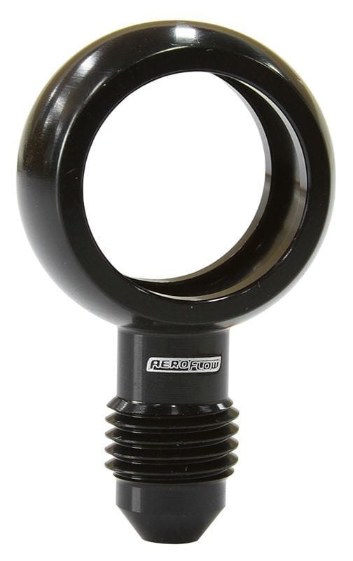 Aeroflow Performance Aeroflow Fittings M18 to 4AN / Black Alloy AN Banjo Fitting 18mm SR