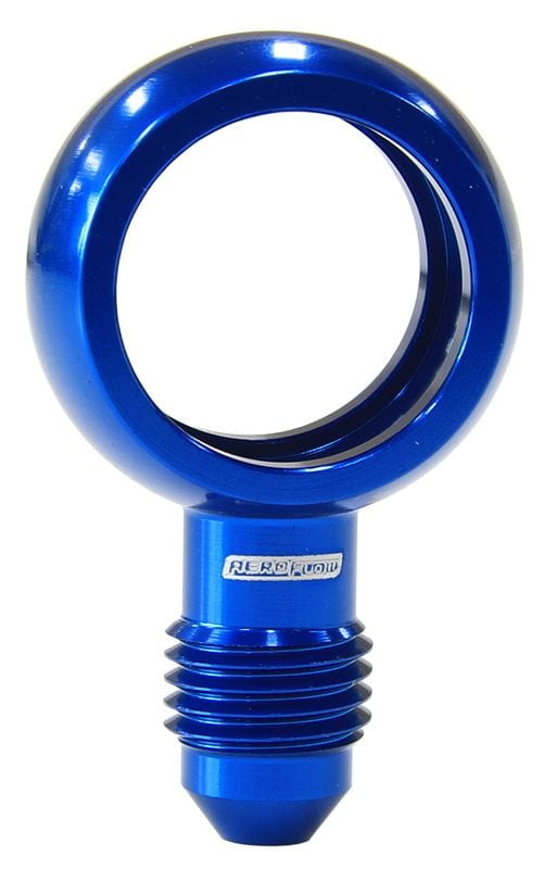 Aeroflow Performance Aeroflow Fittings M18 to 4AN / Blue Alloy AN Banjo Fitting 18mm SR