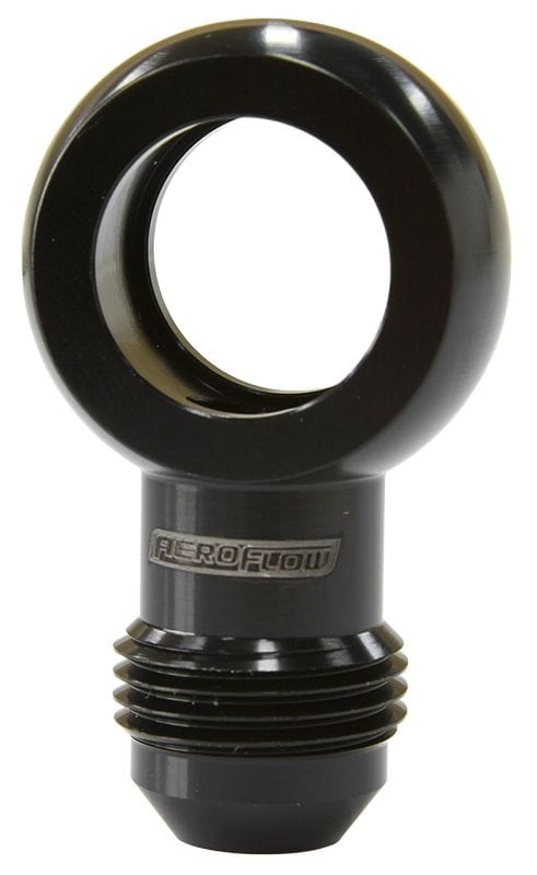 Aeroflow Performance Aeroflow Fittings M18 to 8AN / Black Alloy AN Banjo Fitting 18mm SR