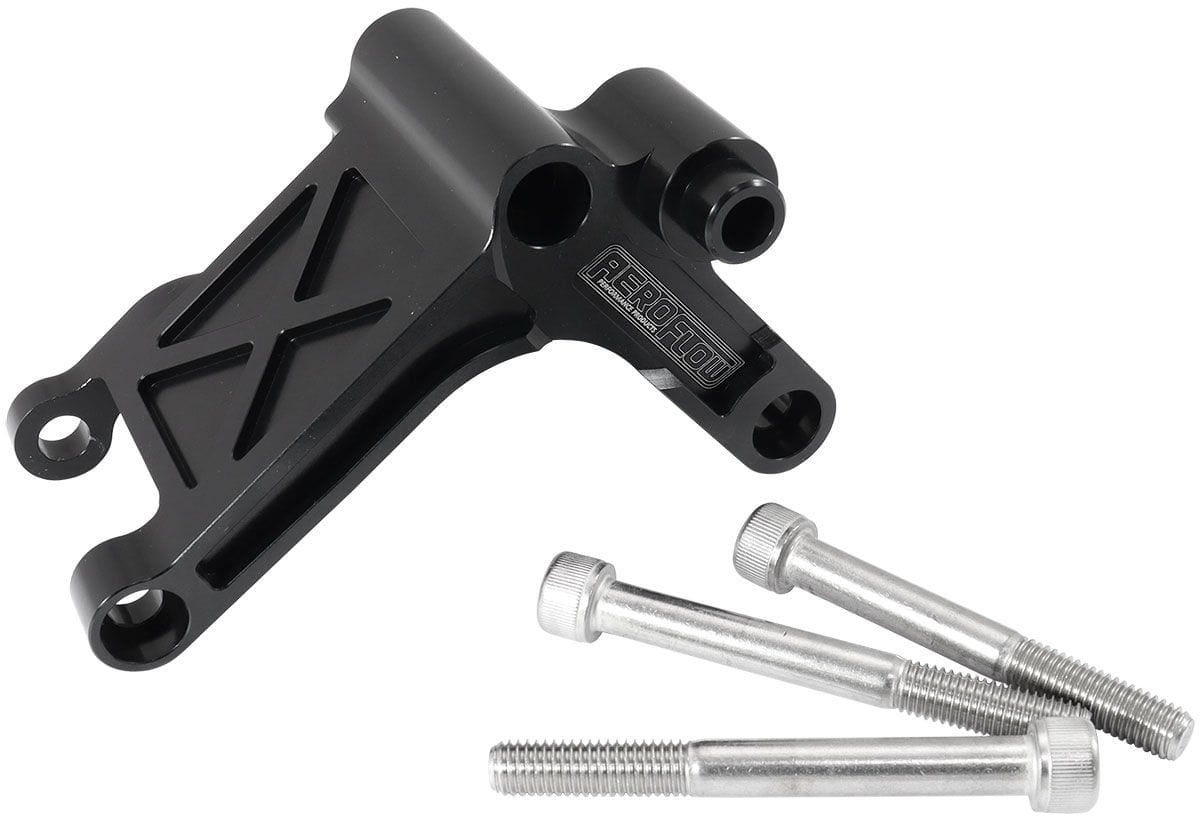 Aeroflow Performance Aeroflow GM LS Billet Alternator Bracket VE-VF Commodore Belt Line - Black AF64-4098BLK SR