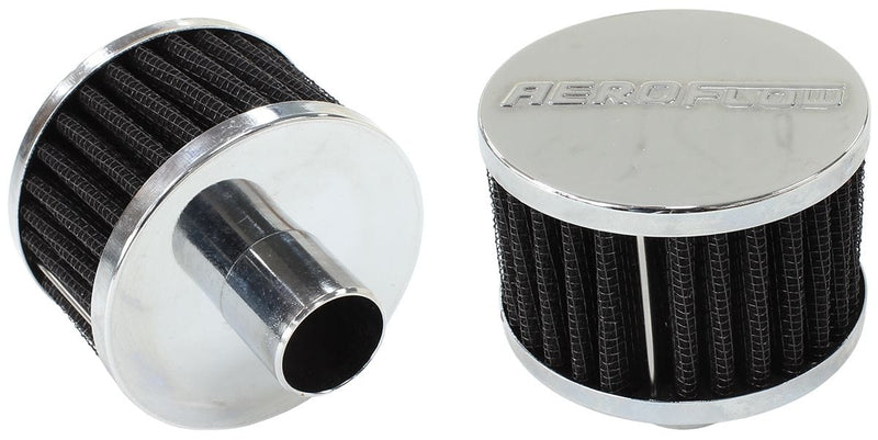 Chrome Push In Breather
3" (76mm) O.D. x 2" (50.8mm) High, fits 1" (25.4mm) diameter grommet