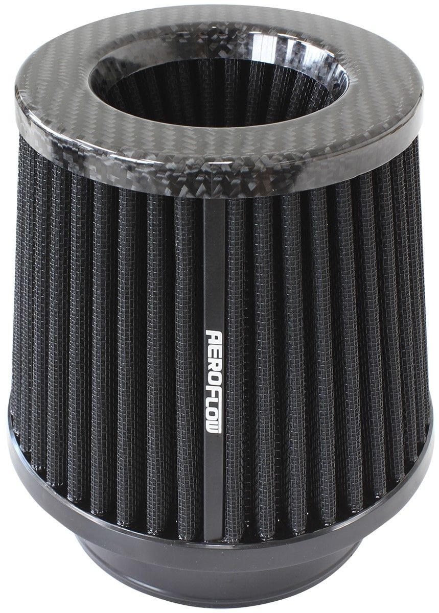 Aeroflow Performance Air Filters AF2911-4000 Universal 4" (102mm) Clamp-On Carbon Fibre Inverted Tapered Pod Filter
5" (127mm) High x 6" (153mm) Base O.D x 5-1/4" (133mm) Top O.D SR